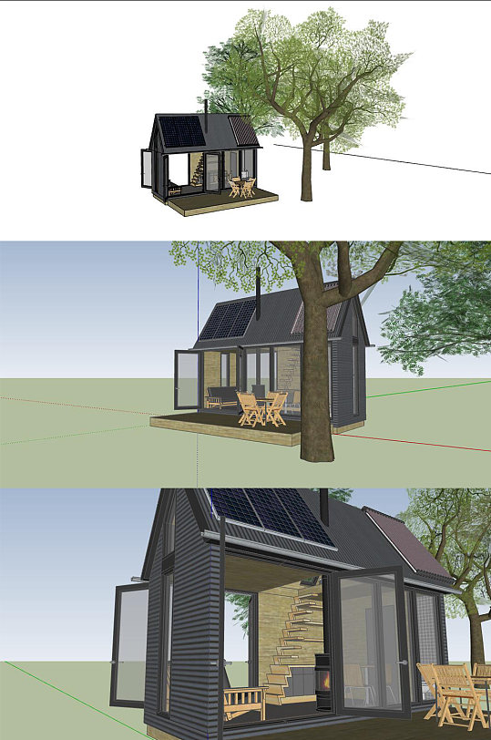 集装箱改造SU模型-众图网