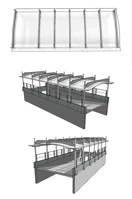 地下车库出入口SU模型-众图网