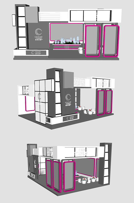 房地产展厅SU模型-众图网