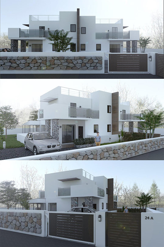 私人别墅SU模型-众图网