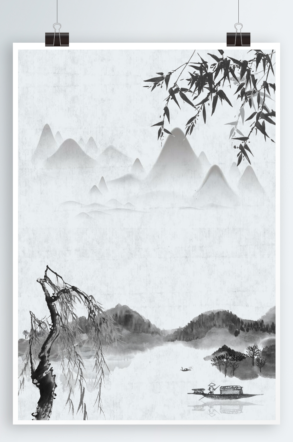 抽象烟雾春天风景画素材