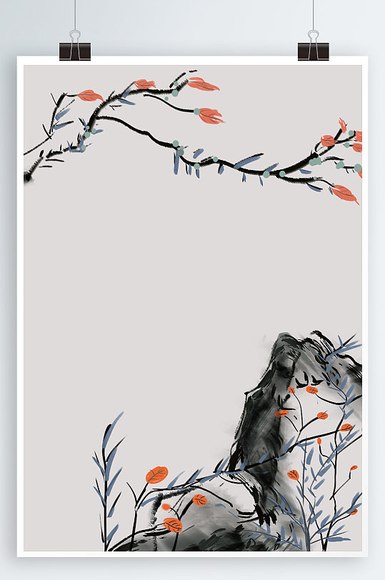 抽象山水画水墨意境