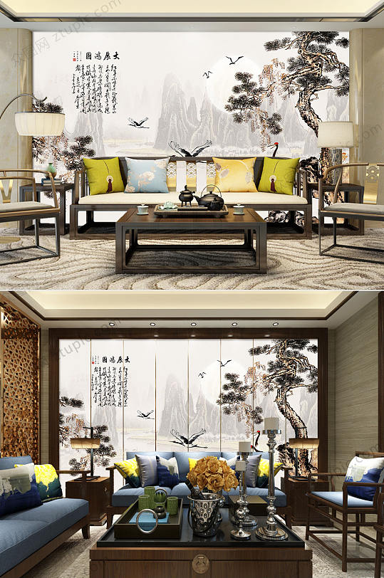 大展宏图电视背景墙-众图网