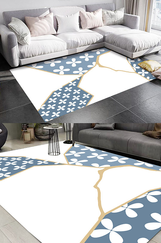 小清新地毯客厅地毯-众图网