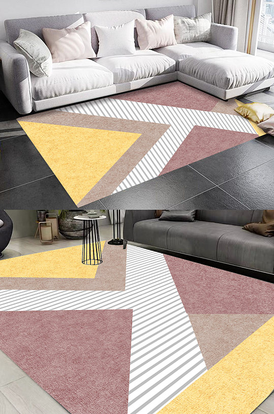 北欧风地毯客厅地毯-众图网