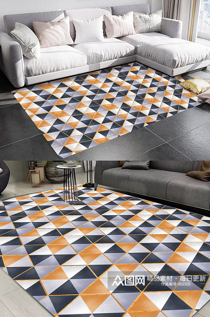 菱形花纹地毯地毯图案设计素材