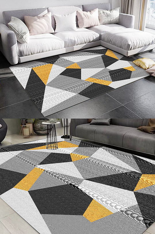 几何图案沙发地毯-众图网