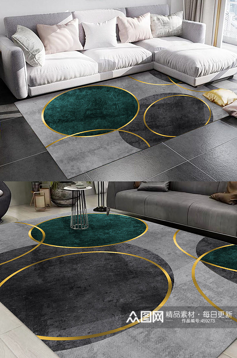 圆形花纹地毯欧式地毯图案素材