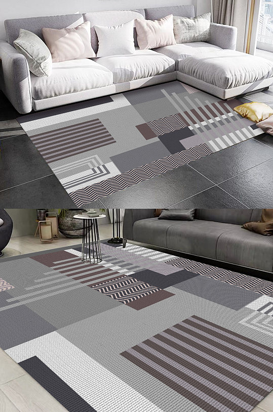 中式花纹客厅地毯-众图网