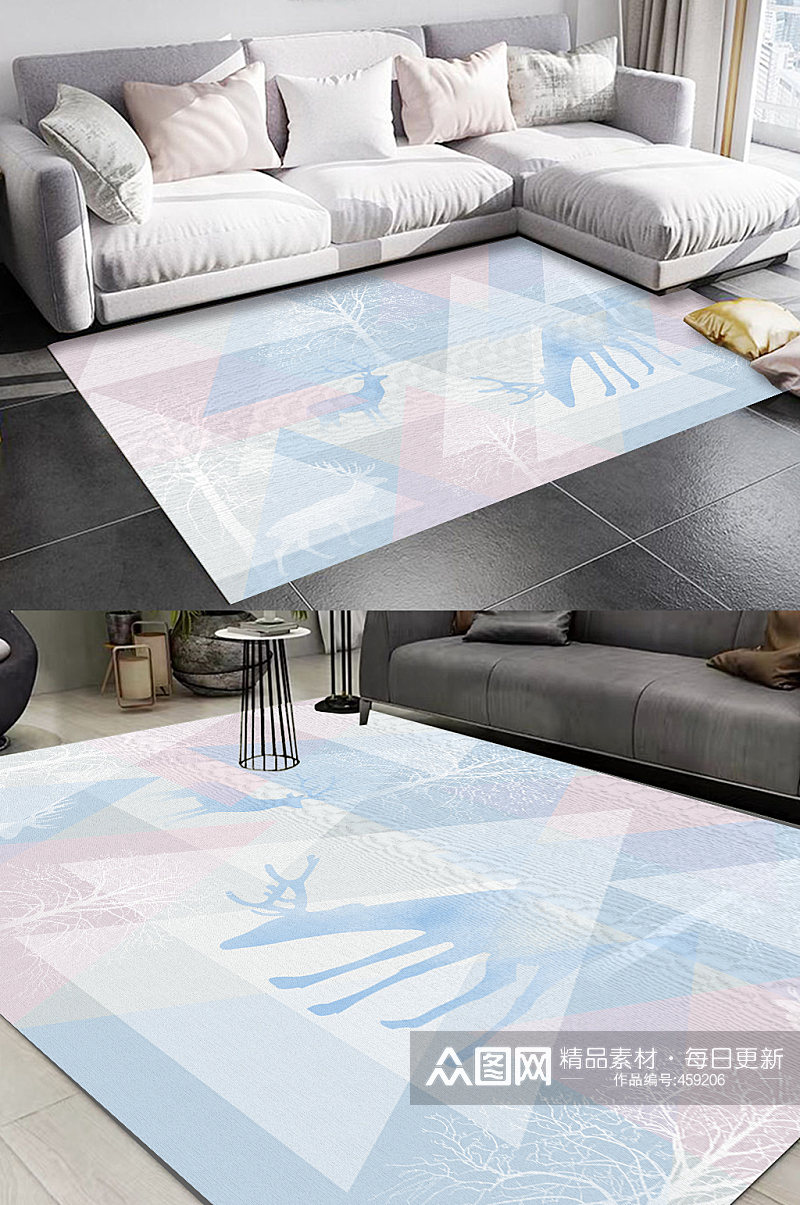 小清新地毯几何图形素材