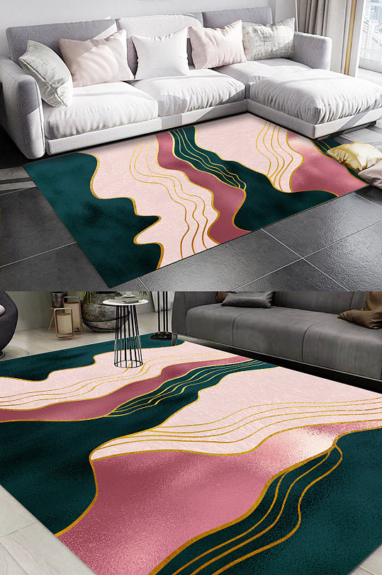 卧室地毯北欧地毯-众图网