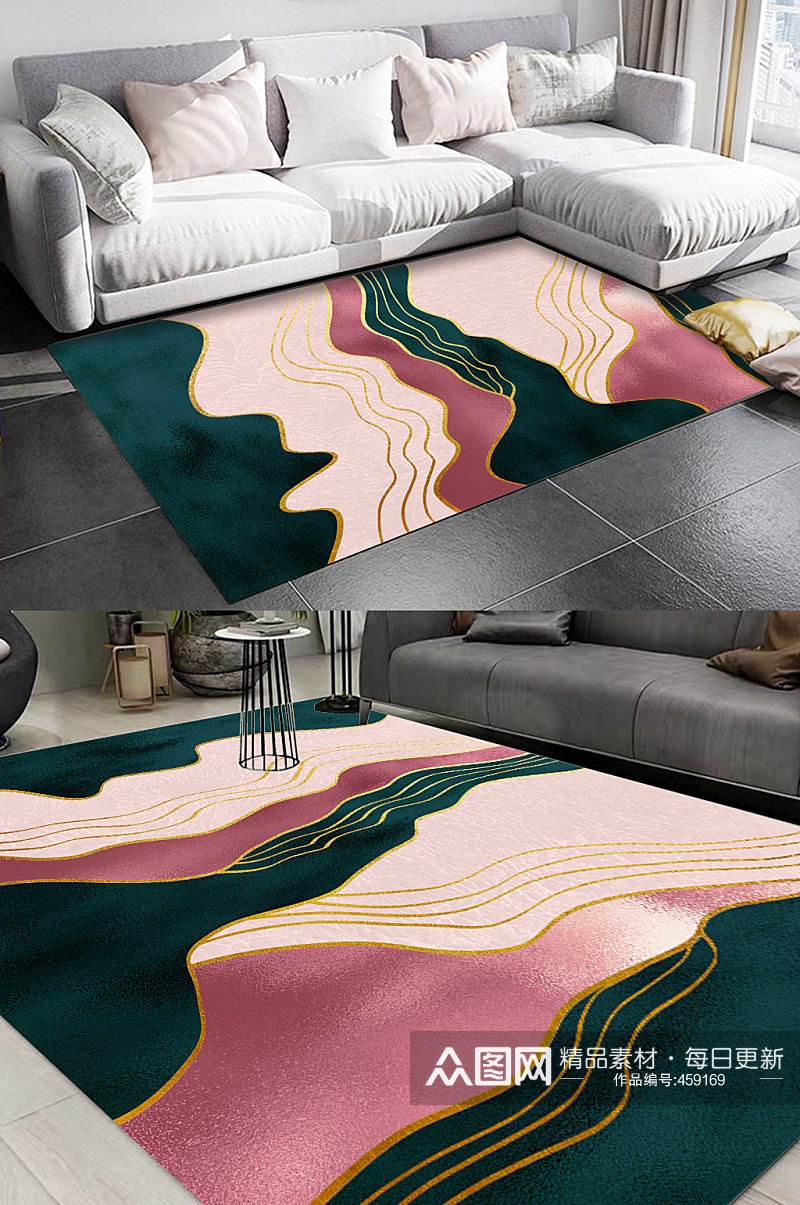 卧室地毯北欧地毯素材