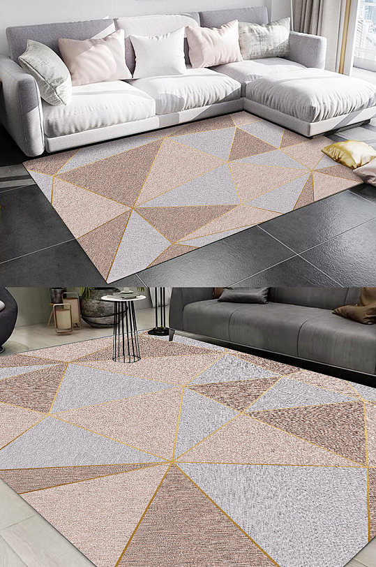 复古花纹家居地毯-众图网