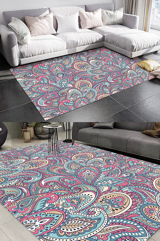 简约地毯图案民族风花纹-众图网