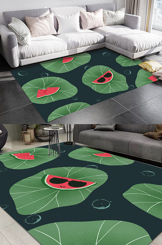 民族风花纹现代地毯图案-众图网