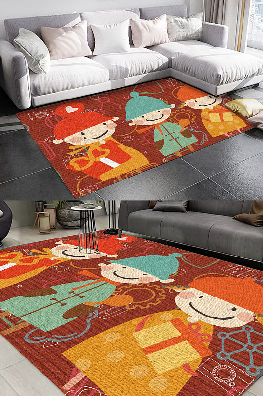 古典中式地毯民族风花纹-众图网