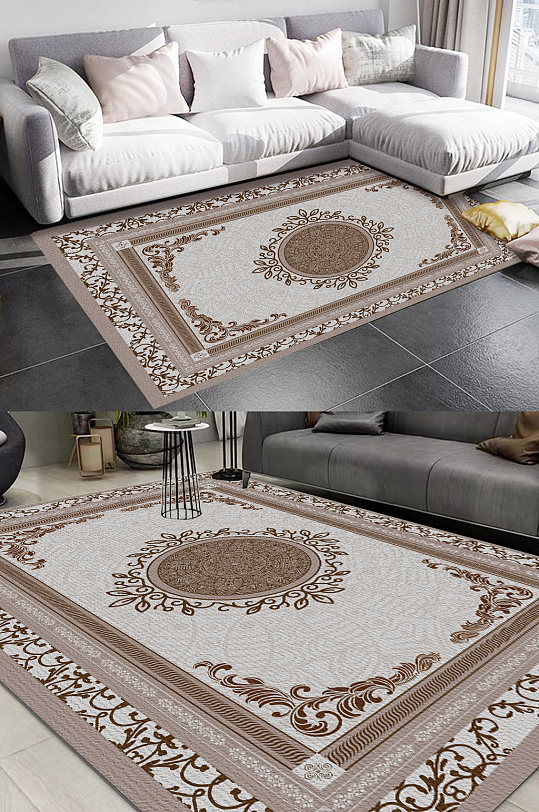 国潮花纹古典中式地毯