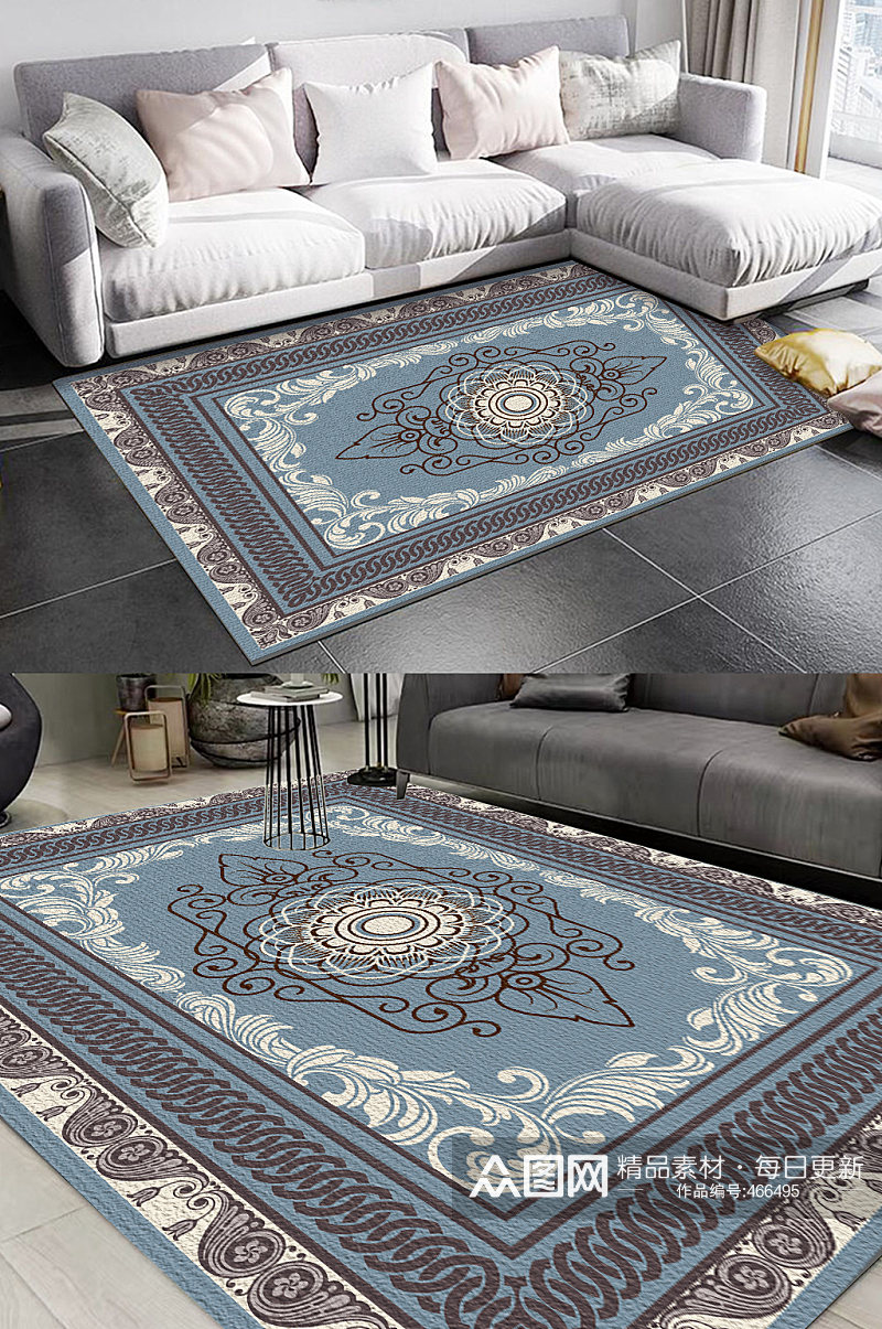 古典中式地毯欧式地毯图案素材