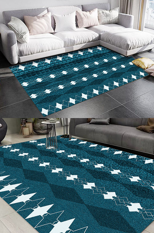 简约现代地毯图案客厅地毯-众图网
