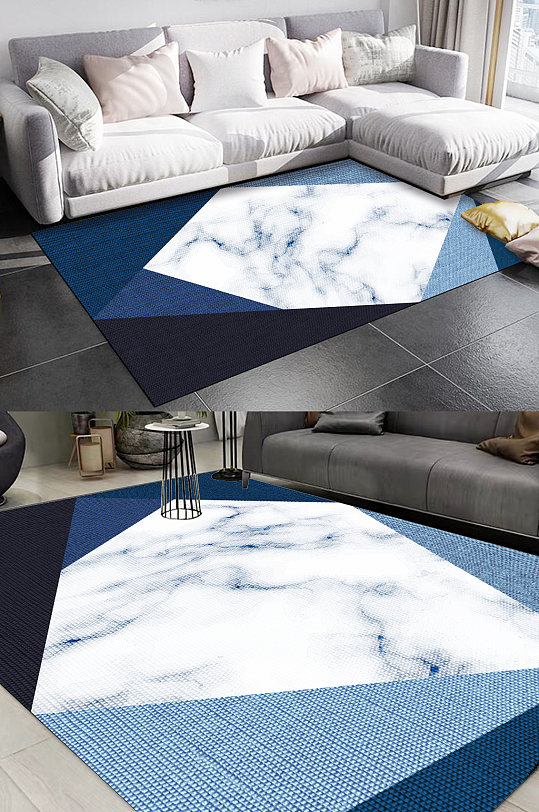 简约大理石花纹地毯图案-众图网