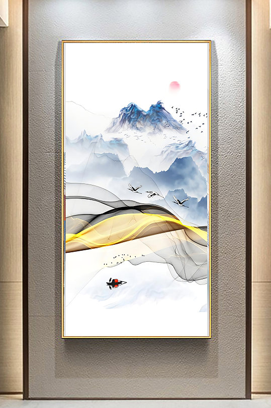 抽象山水廊玄关装饰画