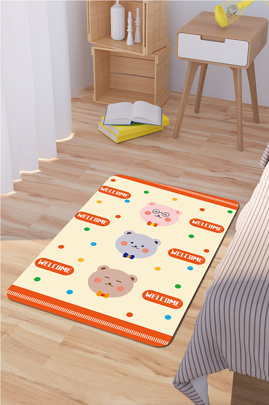 家居地毯动物图案地毯-众图网