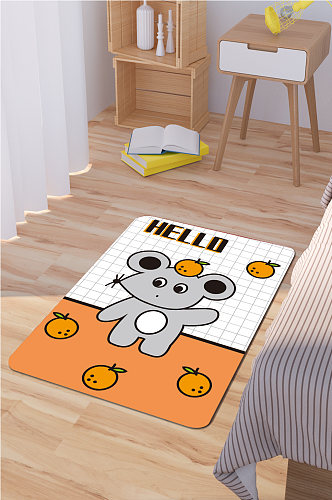北欧风格地毯卡通老鼠地毯
