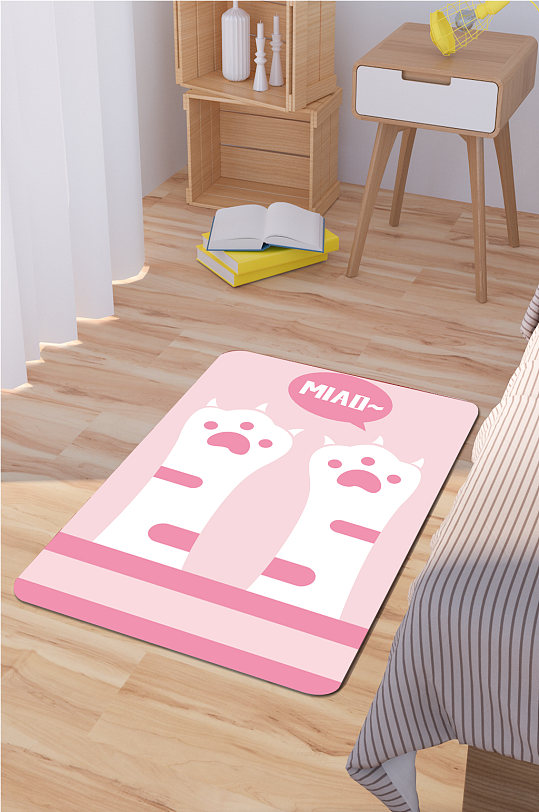 北欧风格地毯粉色地毯-众图网