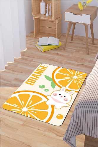 简约现代地毯橙子图案