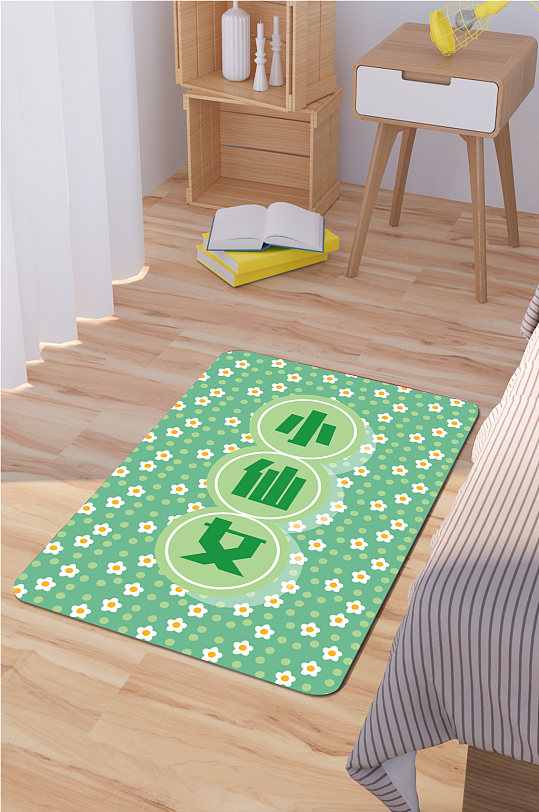 植物花卉地毯抽象地毯-众图网