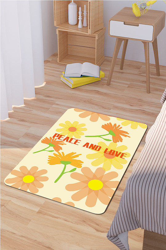 植物花卉地毯地毯设计-众图网