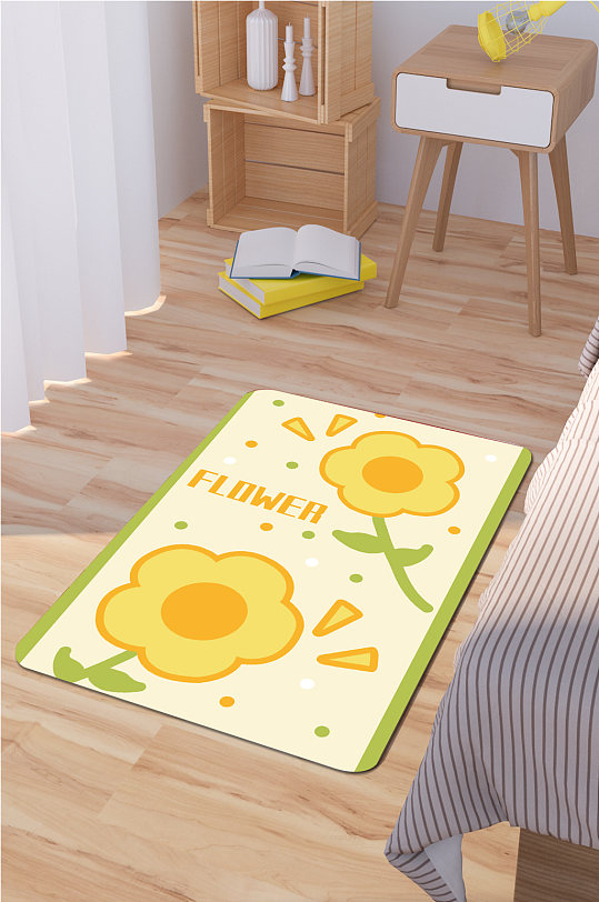 植物花卉月亮星星图案-众图网