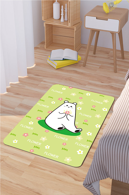 卡通动物地毯地垫地-众图网