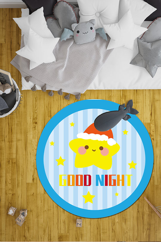 卧室地毯欧式花纹-众图网