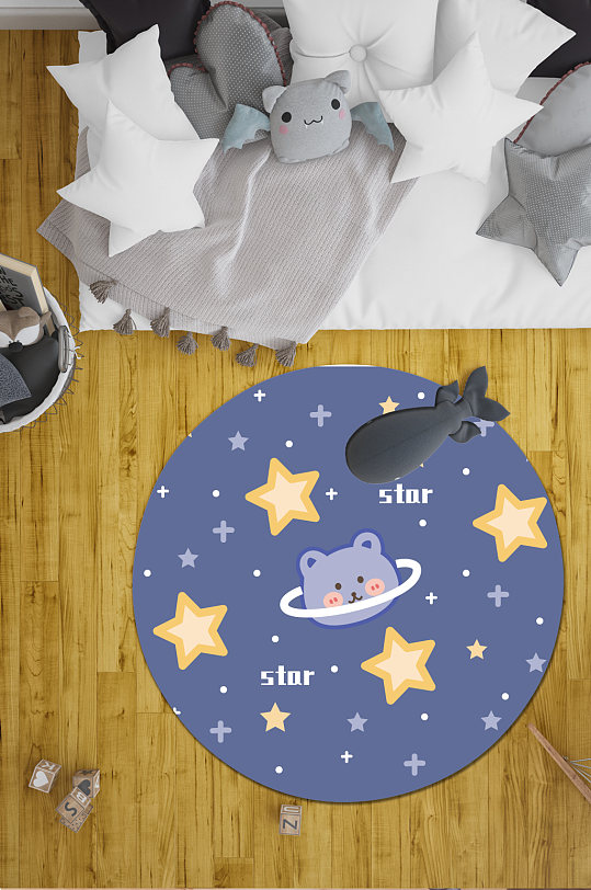 卧室地毯宇宙星空-众图网