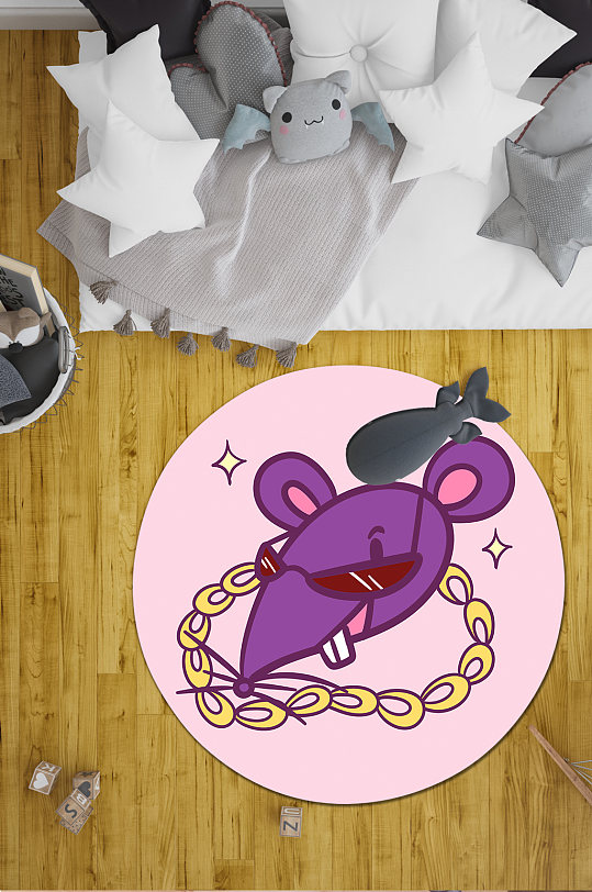 圆形地毯现代地毯-众图网