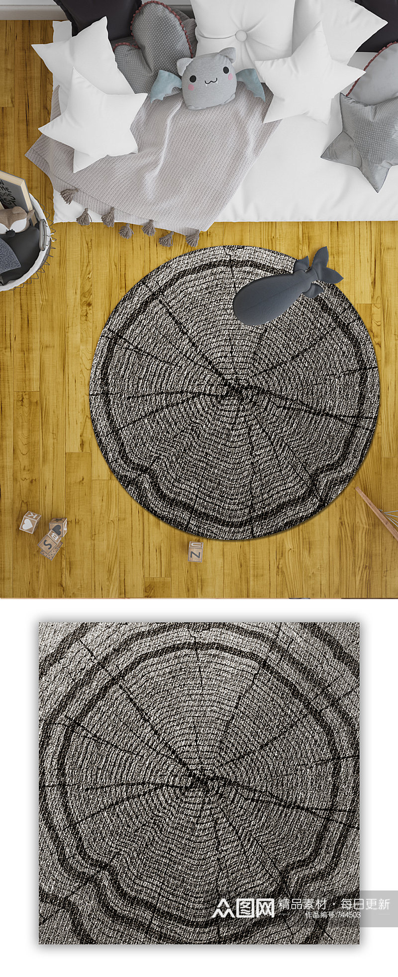 圆形地毯条纹地毯素材