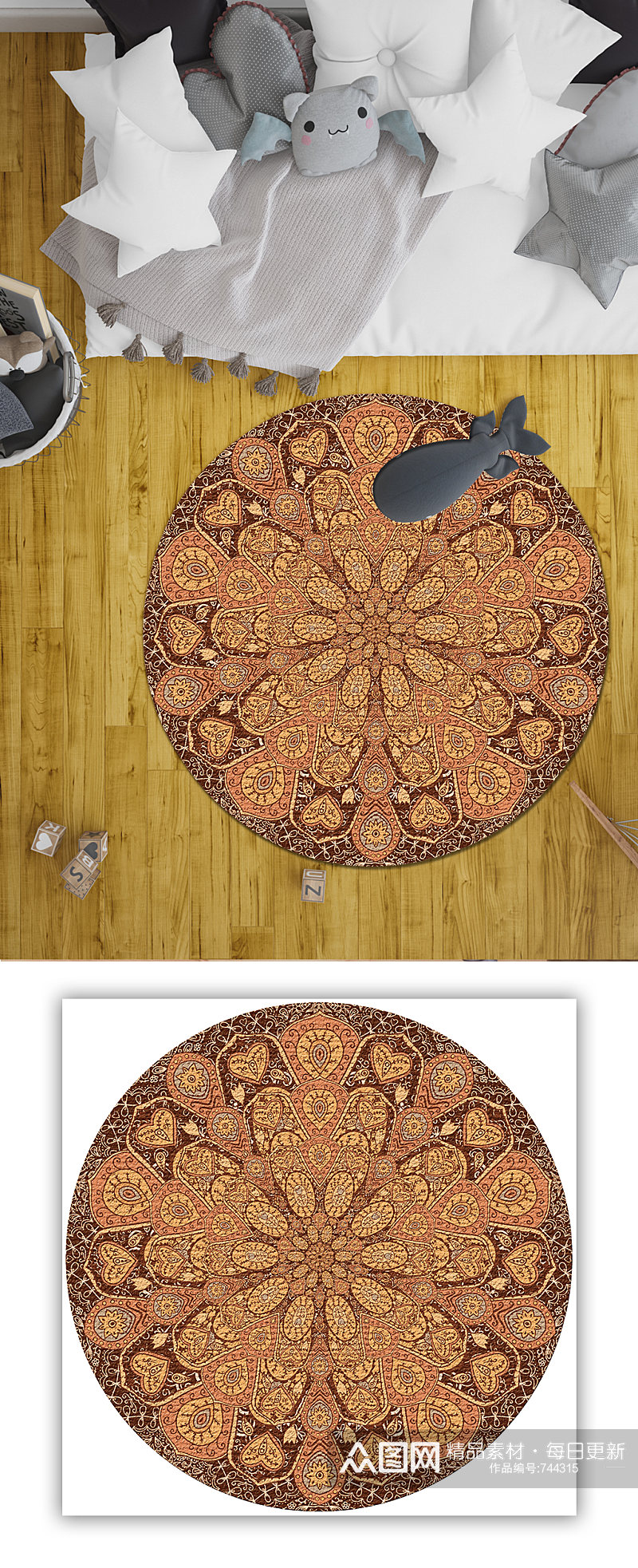 圆形地毯地毯图片素材