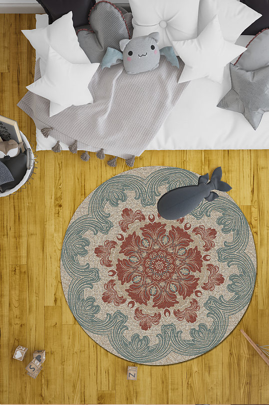 圆形地毯时尚地毯-众图网