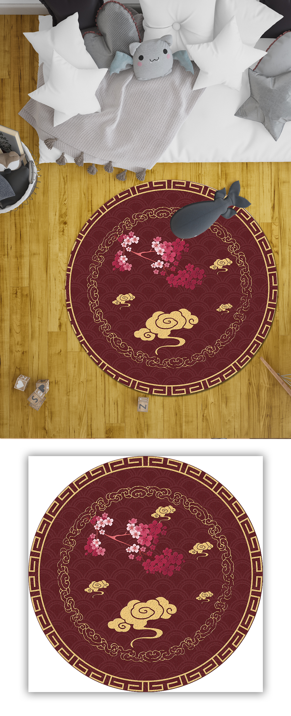 中式花纹地毯中式地毯素材
