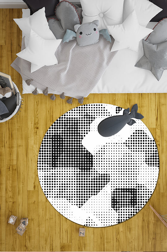 床边地毯地毯图案-众图网