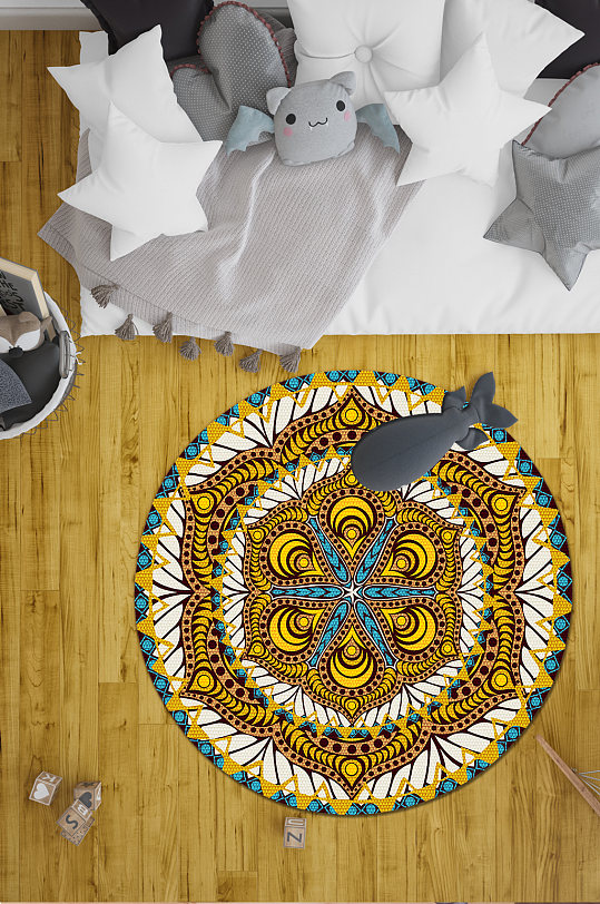 床边地毯地毯花纹-众图网