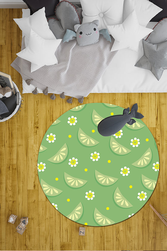 客厅地毯植物叶子地毯