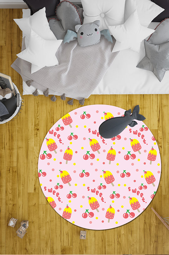 时尚地毯小碎花地毯-众图网