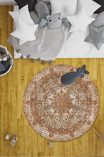 圆形地毯欧式花纹地毯