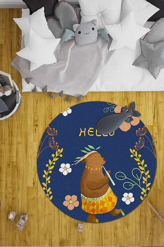 圆形地毯厨房地毯-众图网