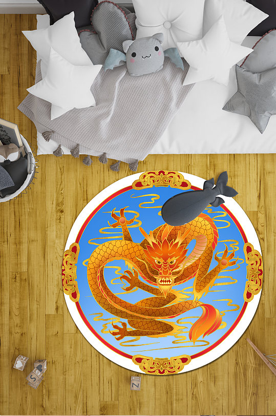 卧室地毯龙十二生肖-众图网