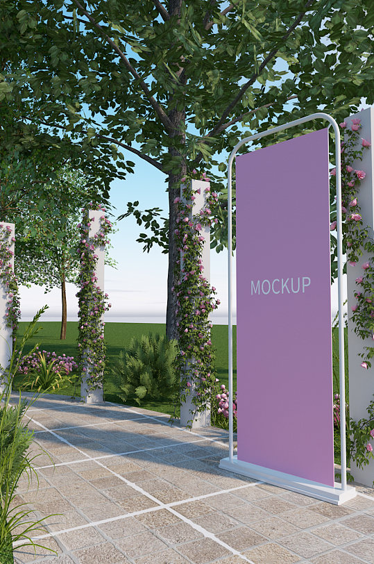 广告牌样机易拉宝展架样机-众图网