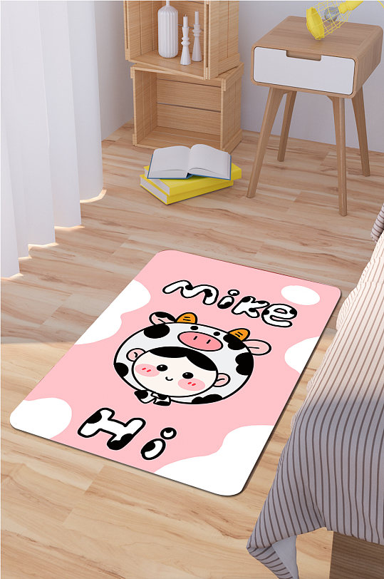 卧式地垫卡通地毯-众图网