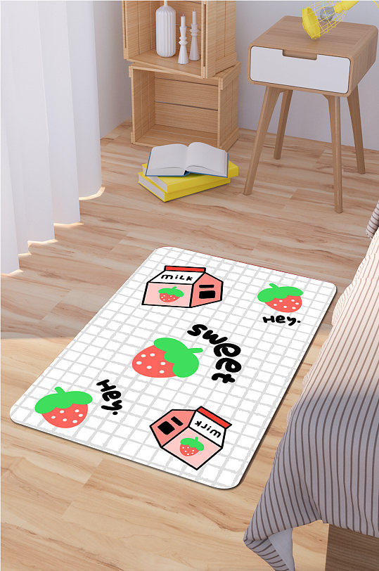 卧室地毯北欧风地毯-众图网